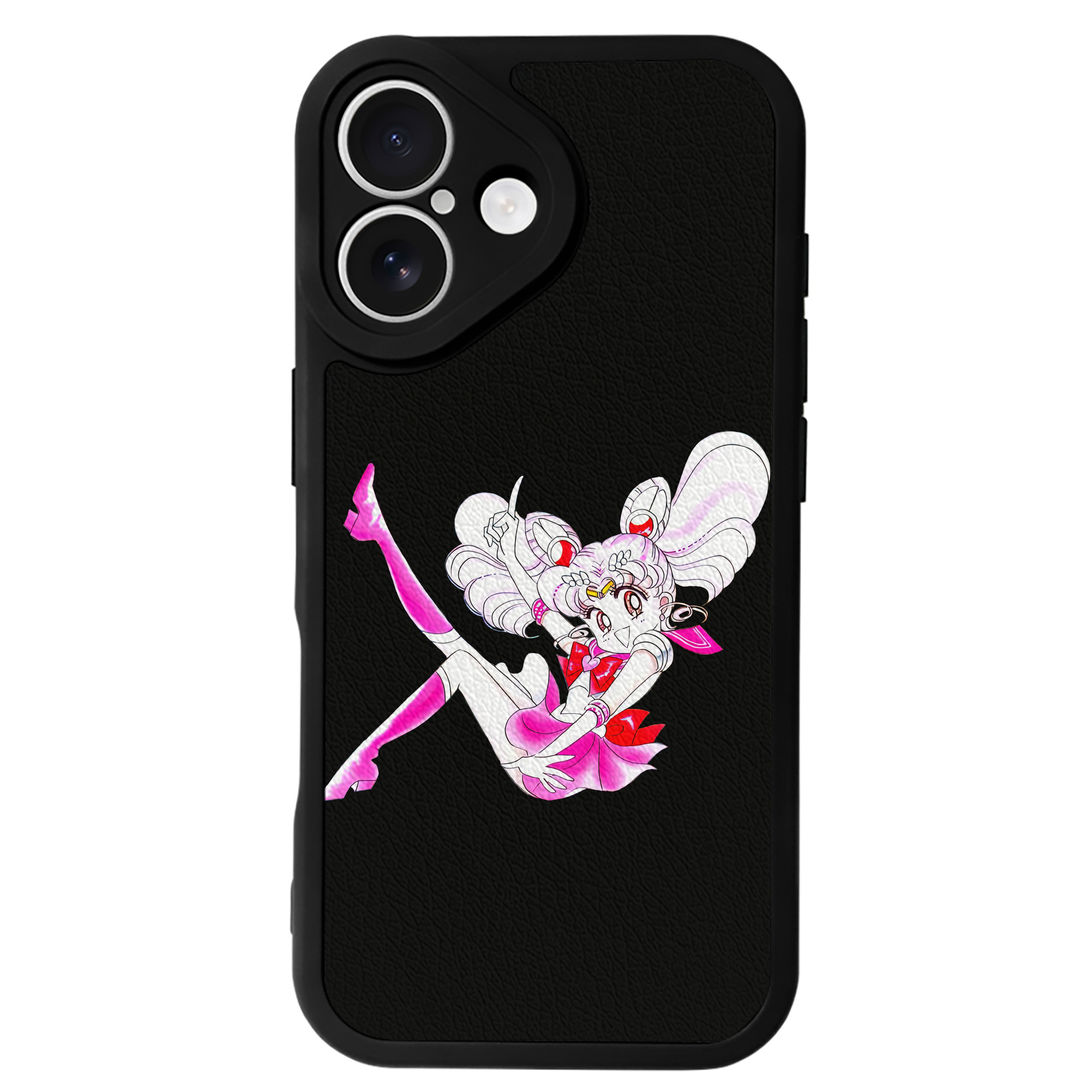（画像用） 美少女戦士セーラームーン ちびうさ Sailor Moon Chibiusa Tsukino Usagi Small Lady Serenity 【iPhone 16シリーズ対応】シリコンスマホケース（レザー調） 材質：シリコン